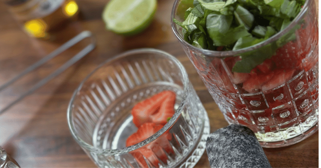 strawberry basil martini